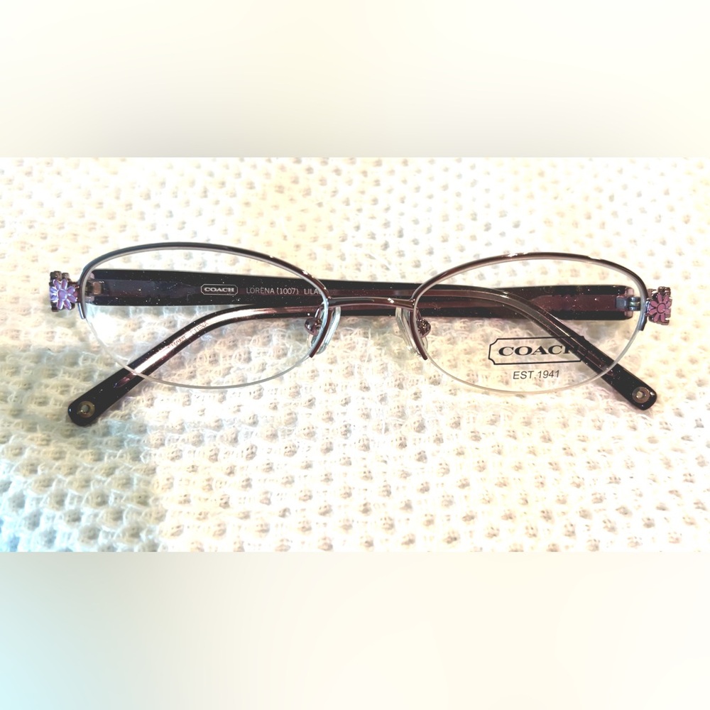 Coach Dark Brown Petite Oval Eyeglasses Metal & Plastic temples